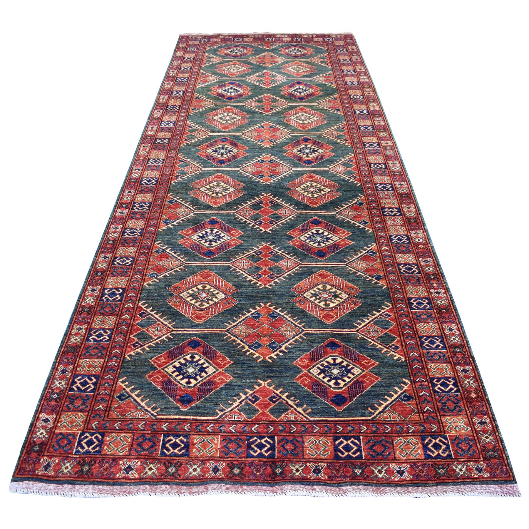 Traditional Wool Hand-Knotted Area Rug 4'10